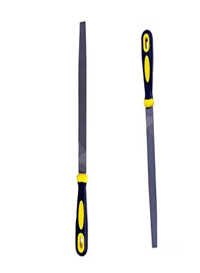 Jon Bhandari Tools مبرد جون بهانداري تولز المسطح مقاس 8 بوصات بمقبض من مادة PVC | مبرد يدوي خشن القطع للمعادن والخشب والأعمال اليدوية والاستخدامات العامة - Image 2